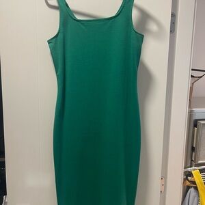NEW Long Green fitted Dress
